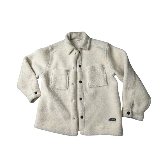 Zara Other - Zara Fleece Overshirt S-M Ecru White faux shearling shacket jacket coat shirt